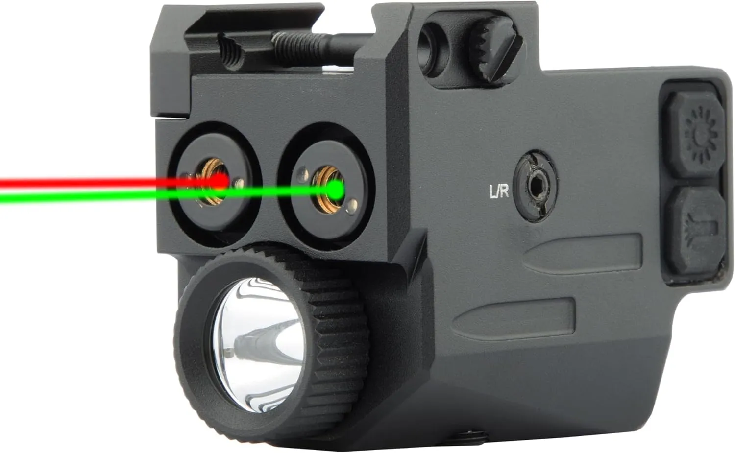 Pistol Light, Green/Red Laser Light Combo for 20mm Picatinny Rail Weapon Light Tactical Laser Flashlight USB Rechargeable