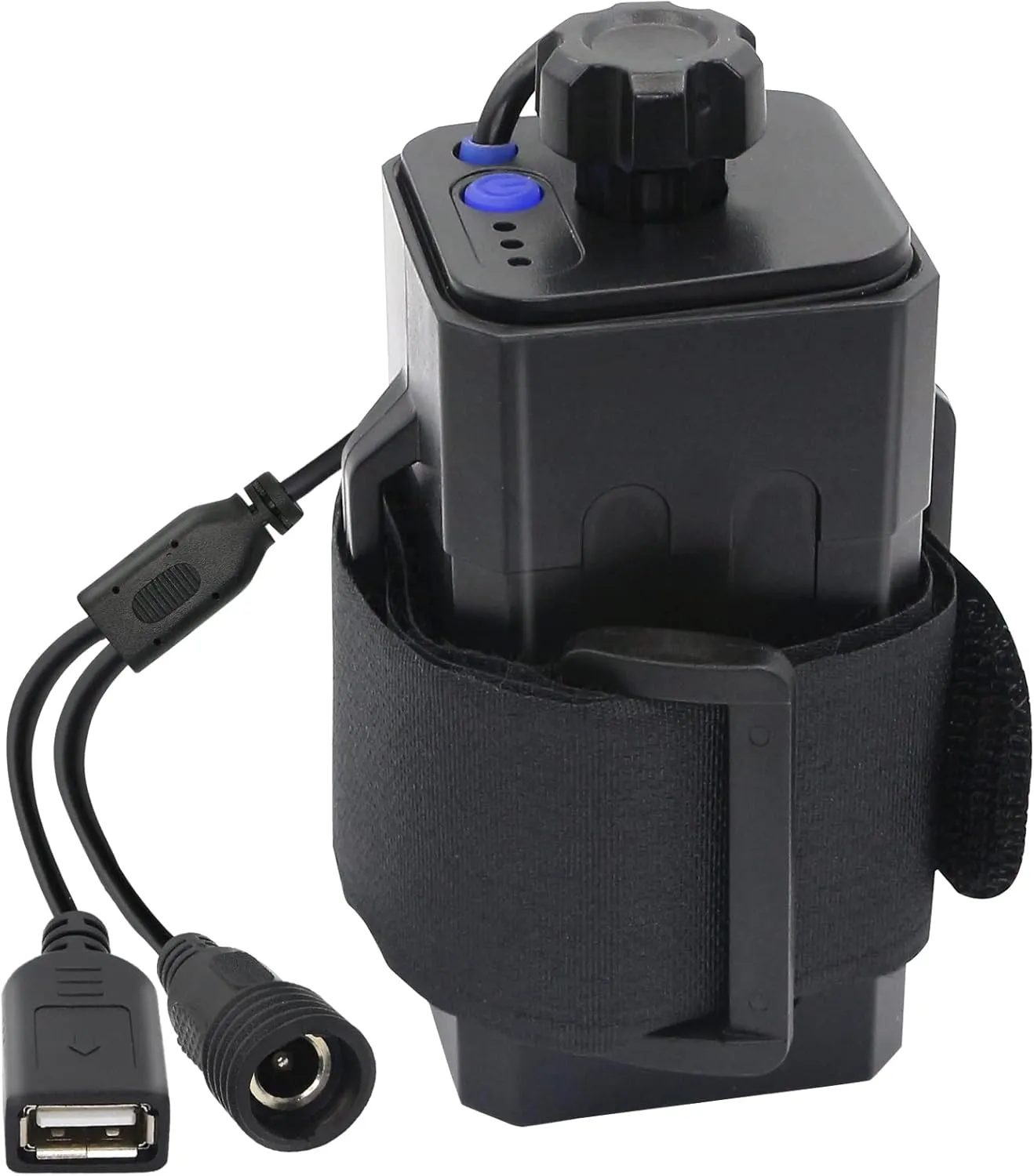 PNGKNYOCN 8.4V Battery Pack Housing, with DC and USB Ports Waterproof and Safe Battery Pack Housing, Suitable for 2/4 x 18650 Rechargeable Lithium-ion Battery Bicycle Lamp Headlights and Mobile Phones
