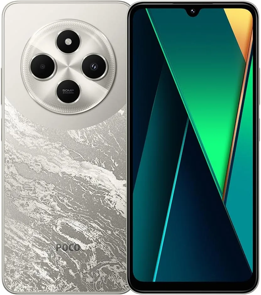 Poco C75 4G Lte Gsm (for Tmobile Mint Tello & Global) (256Gb   8Gb ) 50Mp Triple Camera 6.88 Octa Core Unlocked (Gold)