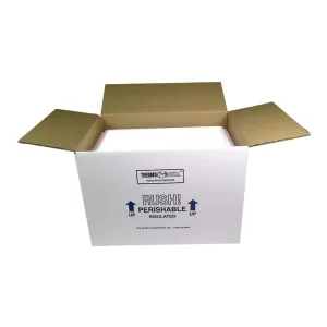 Polar Tech Thermo Chill 261/J50C Large Insulated Foam Container with Carton, Interior Dimensions 19 x 12 x 12.5 inches (L x W x D)