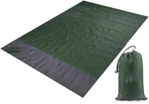 Portable Foldable Mat Outdoor Camping Floor Mats Ultralight Rainproof Beach Blanket Picnic Rug Travel Mat Hiking Camp Bed (Color : Green, Size : Multiplayer)