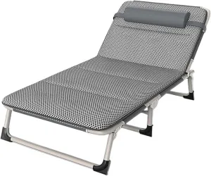 Portable Folding Adult Bed,Camping Cot Camp Bed for Adults, Extra Wide Heavy Duty Folding Camping Bed with Cushion&Pillow, Portable Travel Camping Cot for Outdoor Travel Office, Lightweig