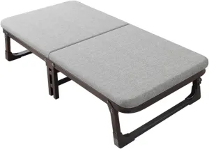 Portable Folding Bed with Mattress for Adults, Folding Camping Cot Bed for Adults, Portable Sleeping Bed for Camp Office Use Outdoor Cot Bed for Traveling(90cm), IACSHYPPA-90CM