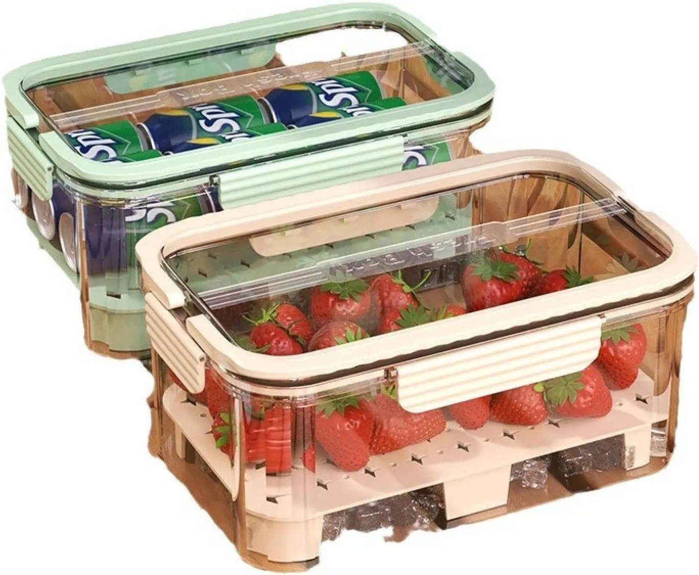 Portable Fresh-keeping Box, Outdoor Spring Outing, Large Capacity Food-grade Bento Box, Student Fruit Sealed Storage Box