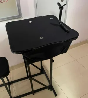 Portable Shooting Bench, 33"-35" Height Adjustable Shooting Table with Padded Seat, Gun Rest & Gear Pockets, 350lbs Weight Capacity, Foldable Shooting Bench Rest for Rifles, Outdoor Range & Hunting