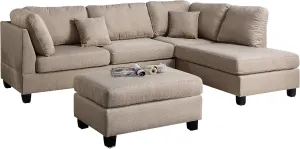 Poundex PDEX- Upholstered Sofas/Sectionals/Armchairs, Sand