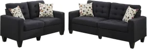 Poundex Sectional Set, Black