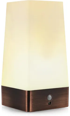 Premium Style PIR Motion Sensor LED Night Light Table Lamp (Square)