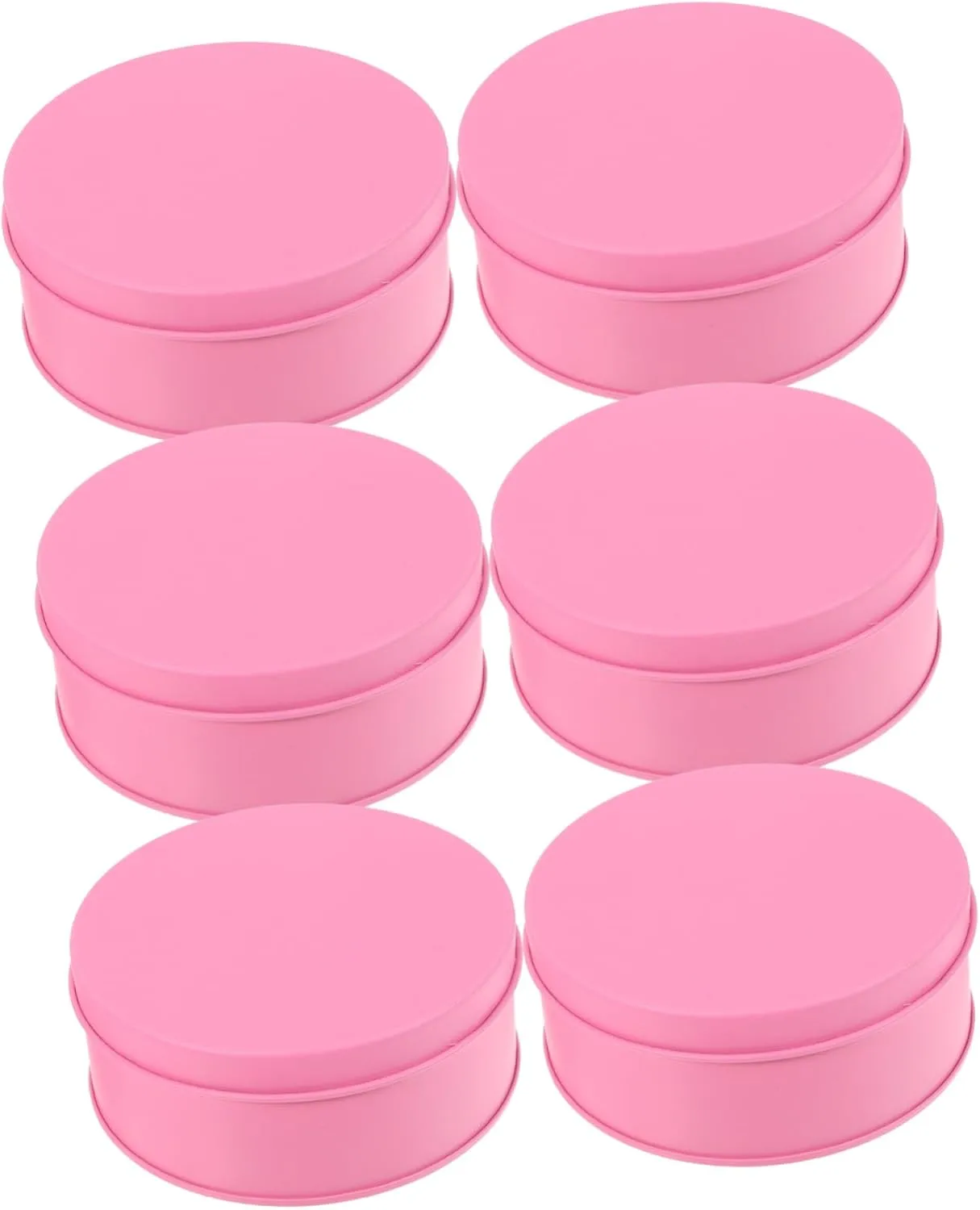 PRETYZOOM 6pcs Metal Cookie Candy Tin Large Size Cookies Basket Candy Tin Storage Box Present Wrapping