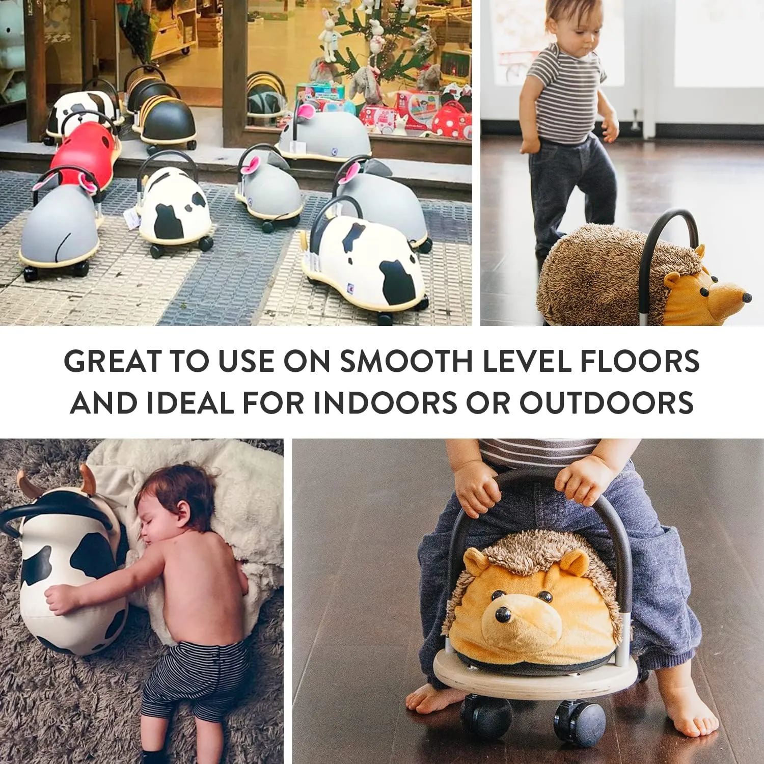 Prince Lionheart Wheely Ride-On Toy for Kids | Multi-Directional Casters | Helps Promote Gross Motor Skills and Balance | Mouse | Small