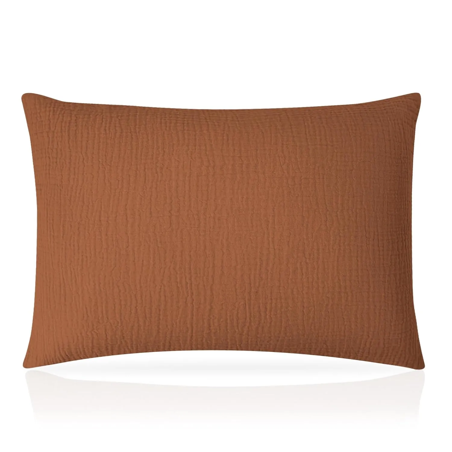 Pro Goleem Toddler Pillow with Muslin Cotton Pillowcase, 13x18 Soft Toddler Pillows for Sleeping Kids Pillow Child Pillow Machine Washable Perfect for Bed, Toddler Cot and Travel, Brown