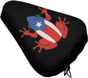Puerto Rico Frog Funny Bike Seat Cover Waterproof Bicycle Seat Rain Cover Protective Cushion Saddle Cover