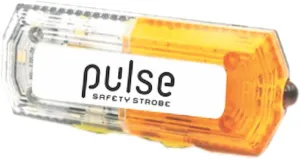 Pulse USB Rechargeable Personal Safety Strobe Light Hands Free, Clip-On LED Flashlight for Industrial PPE, Mechanics, Running, Biking, Kids, Dogs Safety Light (Amber/White)