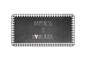 Rae Dunn Anti Fatigue Mat for Standing ‘Happiness is Homemade’ - 20 Inch x 30 Inch - Cushion Foam Rubber Kitchen Mat for Floor - Non Skid Non Slip Pad for Back Pain, Knee Support, Foot Comfort
