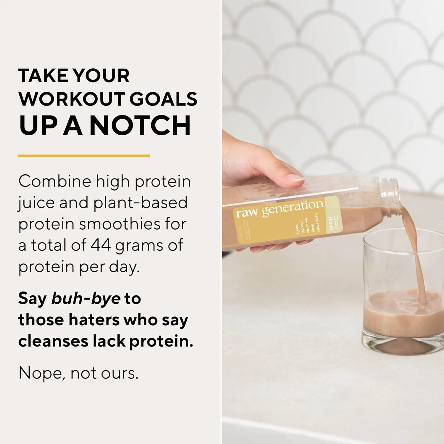 Raw Generation 3-Day Protein Cleanse – High Protein Juice Cleanse with Dairy and Soy-Free Protein Smoothies/Gets Results Quickly While Energizing Your Workouts/Jumpstart a Healthier Diet