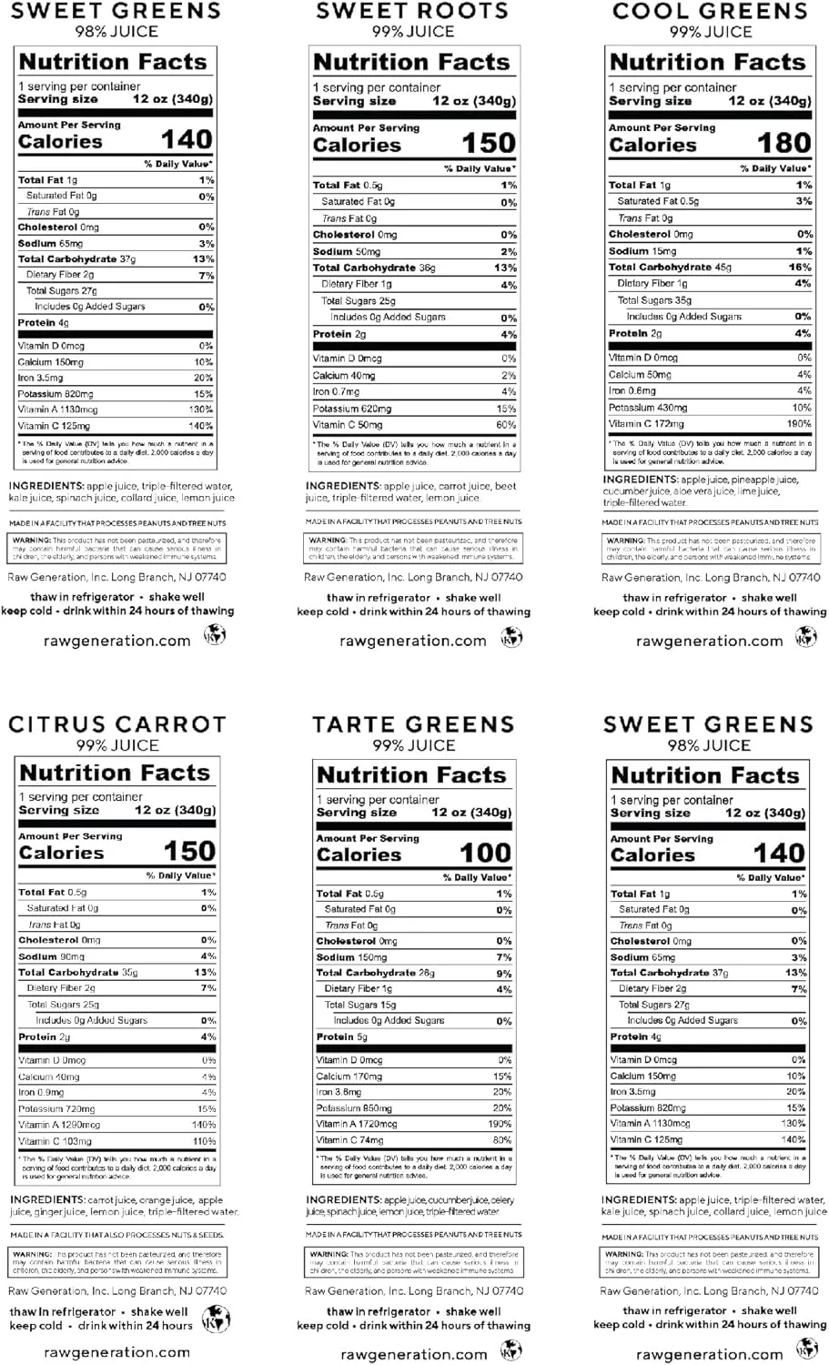 Raw Generation 7-Day Skinny Cleanse - Best Detox Juice Cleanse for Weight Management/Healthiest Way to Cleanse Your System/Jumpstart a Healthier Diet