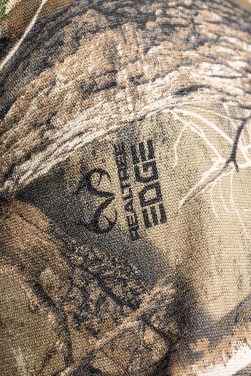 Realtree Men’s Long Sleeve Button Down Camp Shirt – Midweight, Cotton, Breathable Outdoor Shirt for Hunting and Fishing