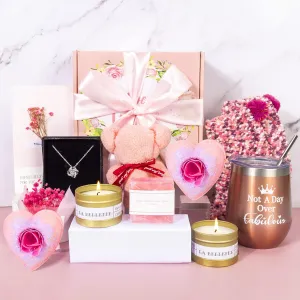 Relaxing Spa Gift Box for Her - Pampering Gifts for Women, Mom, Wife, Sister, Best Friend - Unique Bath Set with Gift Ideas
