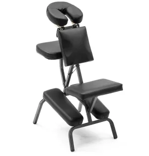 Renovation House Massage Chair Stool Black Portable High Density Sponge Folding Tattoo Beauty Therapy Chair Adjustable Metal e Suitable for Beauty Tattoo Treatment Massage Etc.