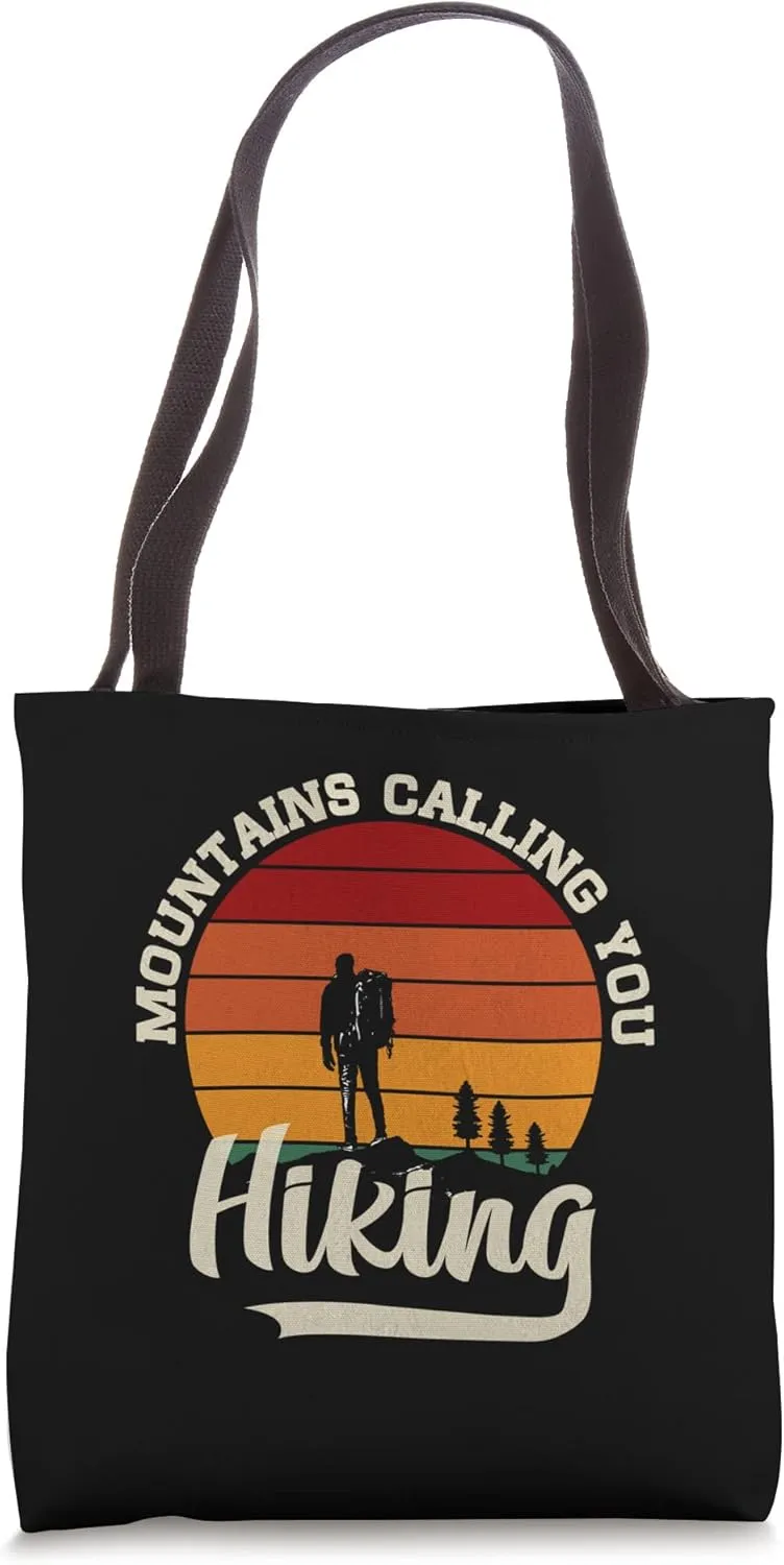 Retro Mountains Are Calling And I Must Go Tote Bag