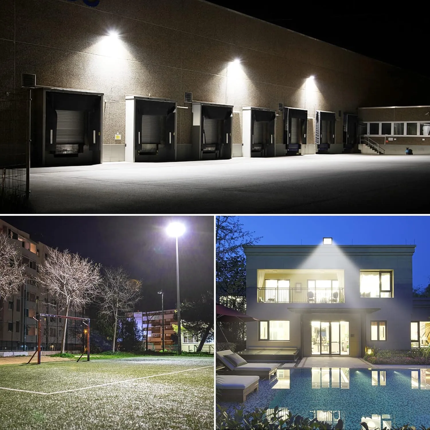 RIGIDON 200W Motion Sensor Light Outdoor 20000LM Super Bright LED Flood Outdoor Lights 6000K Daylight White IP66 Waterproof Security Lights for Garden, Garage, Yard, Sports Ground (White, 200W)