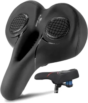Road Bike Saddles、Ergonomic Bike Seat Soft, Comfortable, Breathable, Shock-Absorbing，Compatible Cushioned Seat for Men Women Bicycle Seat（Oversized）
