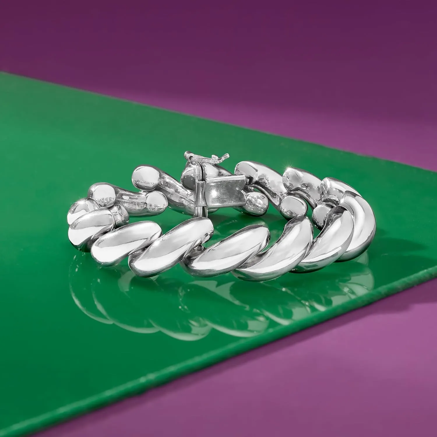 Ross-Simons Italian Sterling Silver Large San Marco Bracelet