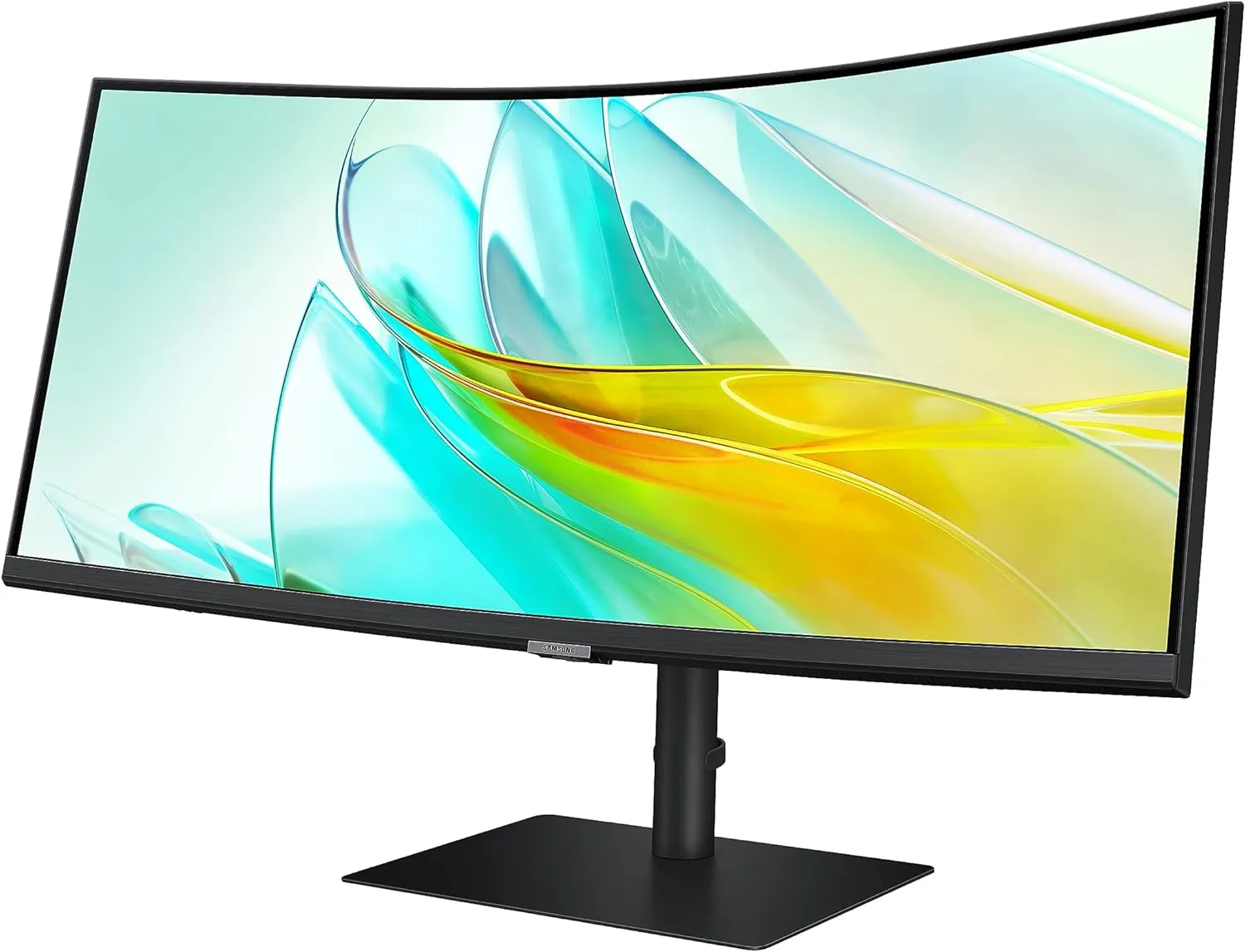 SAMSUNG 34” ViewFinity S65UA Series Ultrawide QHD Curved Monitor, HDR10, 100Hz, 350 nit, USB- C, Adjustable Stand, Intelligent Eye Care, LS34C650UANXGO, Black