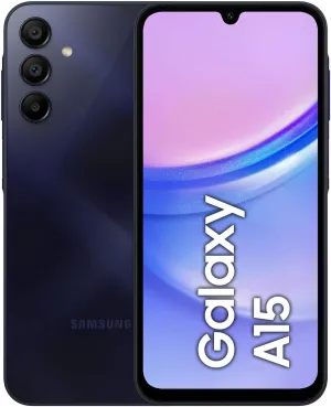 Samsung Galaxy A15 4G LTE (128GB   6GB) Unlocked (T-Mobile Mint Tello & Global) SM-A156M/DSN Dual Sim Warranty Latin America 6.5" 50MP Triple   (15W Wall USB) (Blue Black)