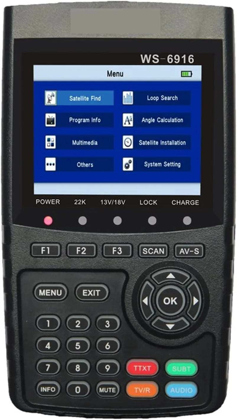 Satellite Finder Satellite Signal Meter WS 6916 Satellite Finder DVB-S2 MPEG-2/MPEG-4 Satlink WS-6916 High Definition Satellite Meter TFT LCD, 1005004491964124