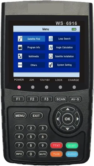 Satellite Finder Satellite Signal Meter WS 6916 Satellite Finder DVB-S2 MPEG-2/MPEG-4 Satlink WS-6916 High Definition Satellite Meter TFT LCD, 1005004491964124