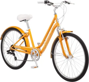 Schwinn Suburban Adult Comfort Bike, Men and Women, 26-Inch Wheels, 7 Speed Drivetrain, 16 or 17-Inch Aluminum Frame, Alloy Linear Hand Brakes