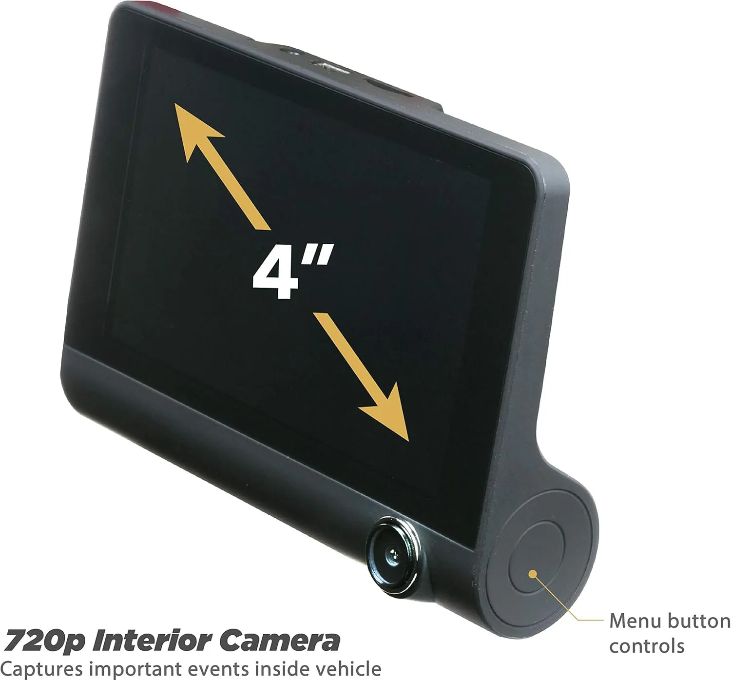 Scosche DDVR2XFHD-SP1 1080P Full HD Dash Camera for Cars - Dash Cam with Front and Rear Cameras and 4" Screen- Car Dashcam DVR - Enhanced Night Vision - 24/7 Parking Mode Car Security Solution