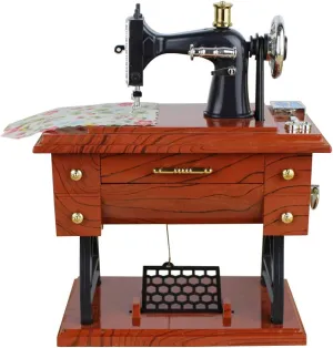 Sewing Machine Music Box Vintage Sewing Music Box Music Sartorius Model for Girl (Large Size)
