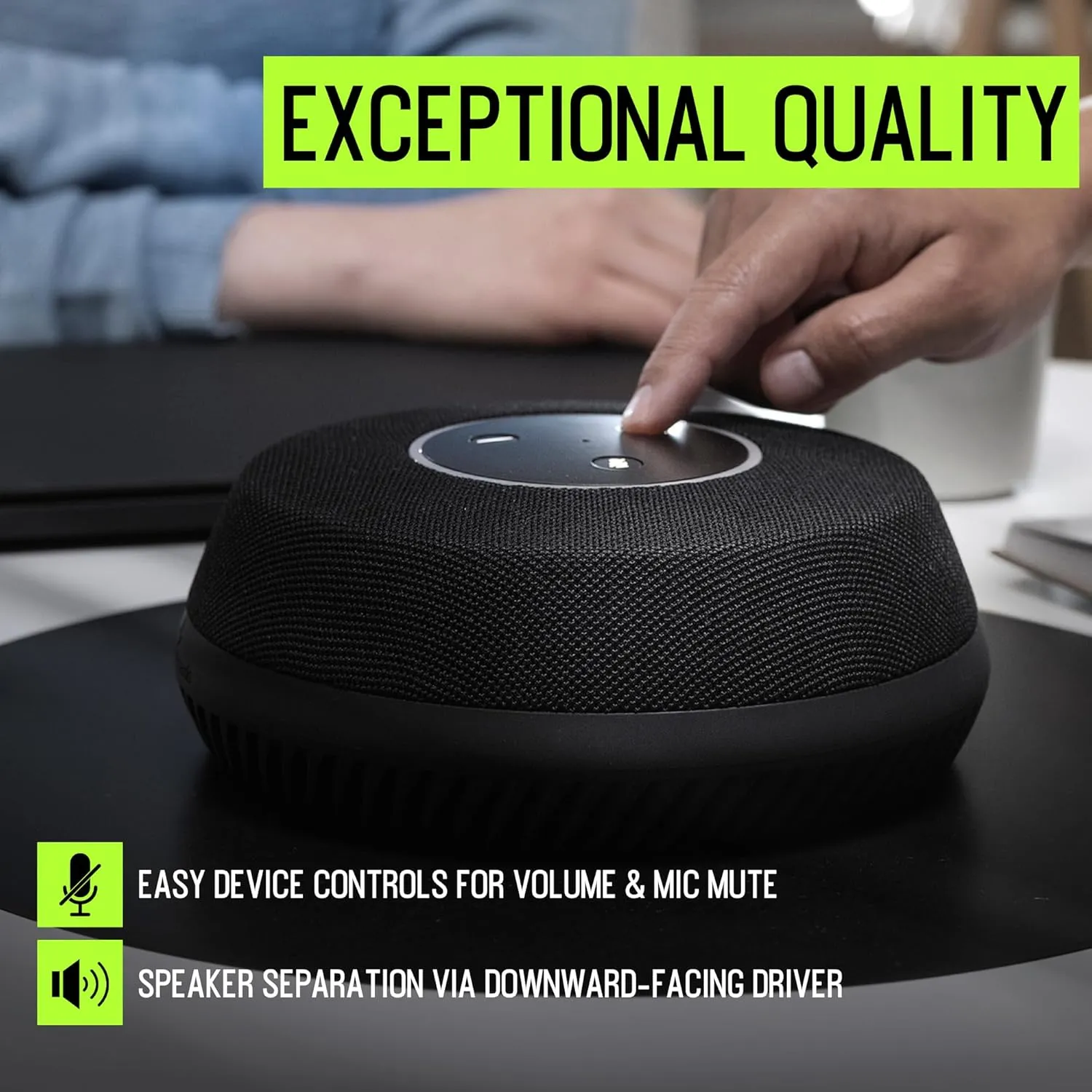 Shure Stem Table Array Speakerphone, 9 Built-in Microphones, Enhanced Audio, Echo Cancellation & Auto Gain Control, Quick & Easy Setup, PoE , Compatible with Leading Video Conferencing Platforms
