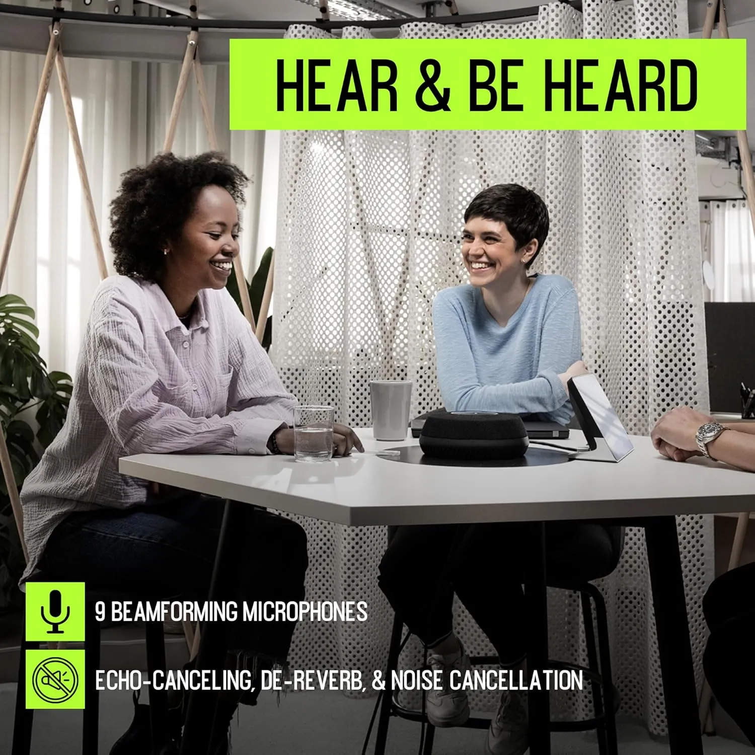 Shure Stem Table Array Speakerphone, 9 Built-in Microphones, Enhanced Audio, Echo Cancellation & Auto Gain Control, Quick & Easy Setup, PoE , Compatible with Leading Video Conferencing Platforms