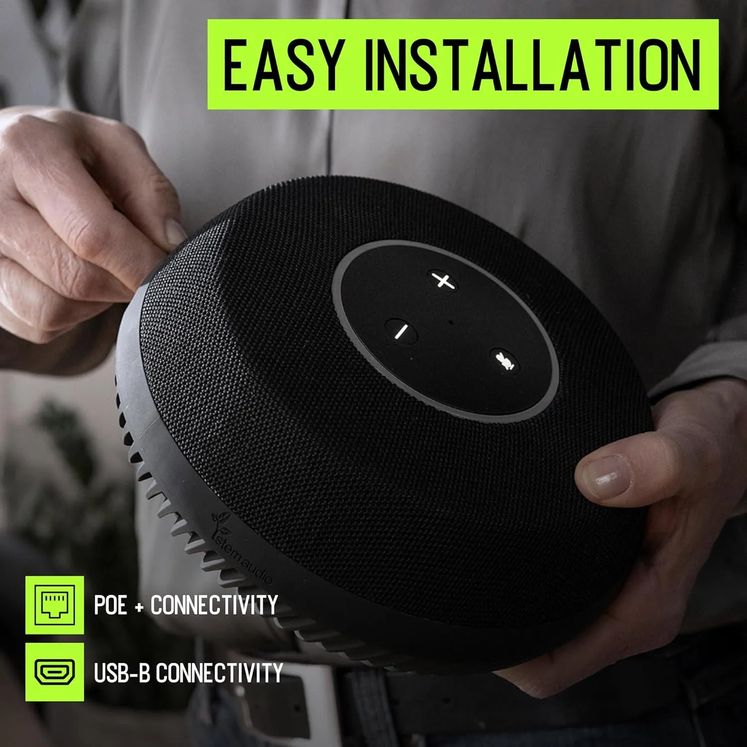 Shure Stem Table Array Speakerphone, 9 Built-in Microphones, Enhanced Audio, Echo Cancellation & Auto Gain Control, Quick & Easy Setup, PoE , Compatible with Leading Video Conferencing Platforms