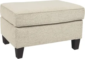 Signature Design by Ashley Abinger Contemporary Rectangle Ottoman, Beige