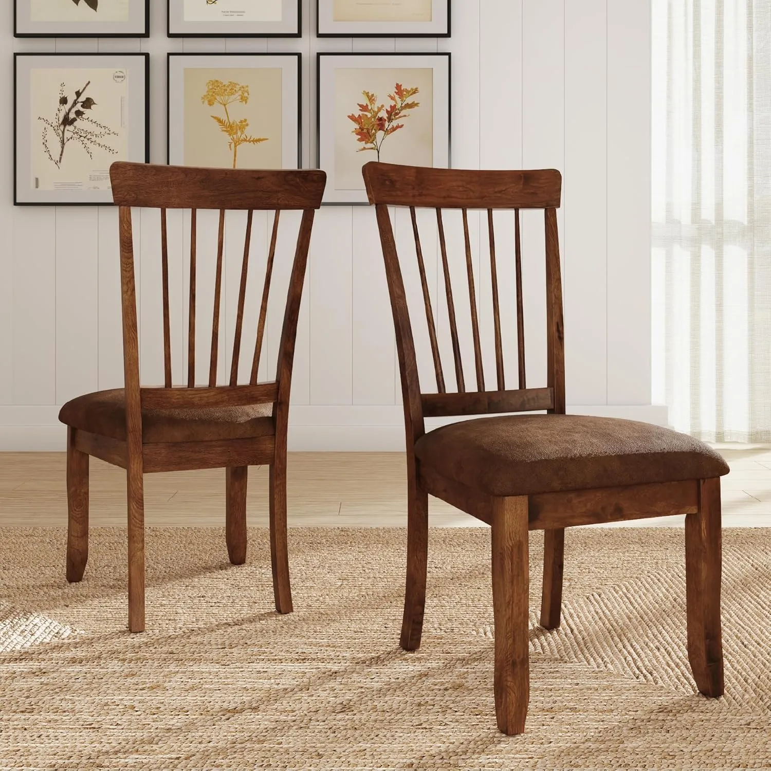 Signature Design by Ashley D199-01 Dining-Chair, 2 count, Light Brown