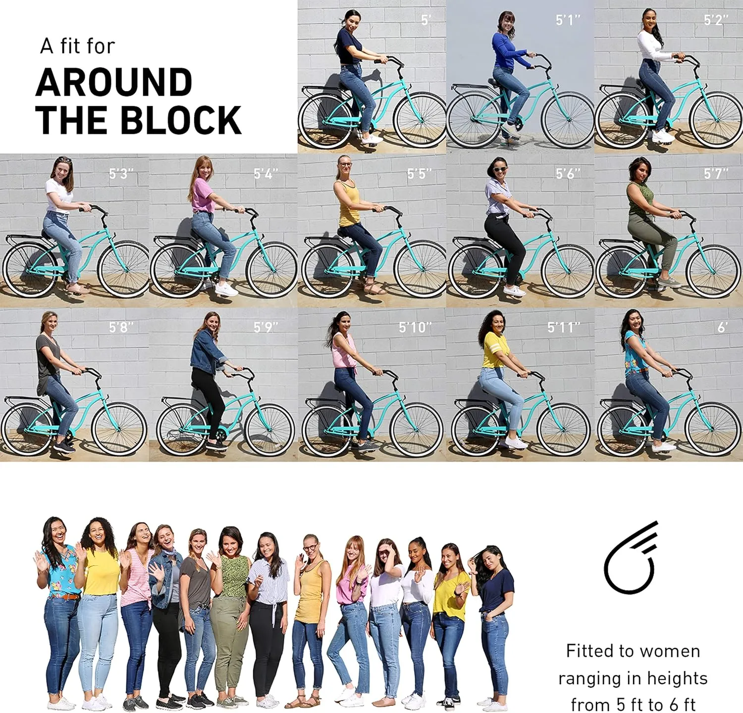sixthreezero Around The Block Women's Beach Cruiser Bike