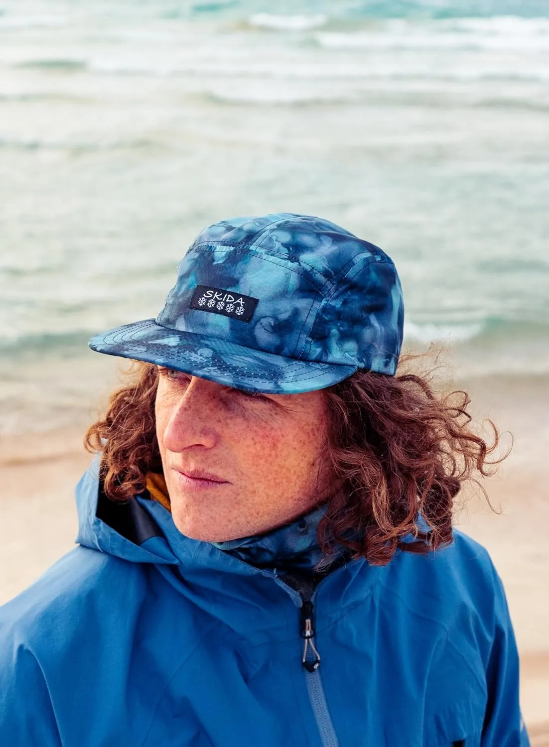 Skida 5 Panel Cap Outdoor UPF Sun Protection Wide Brim Camp Hat Running, Hiking, Golf, Pickleball, Beach Outings