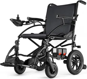 SLF30 Electric Wheelchairs for Adults, Foldable Durable Motorized Wheelchair with 19 Inch Seat and Supports Up to 300 lbs Airline Approved(40 Lbs, Grey)