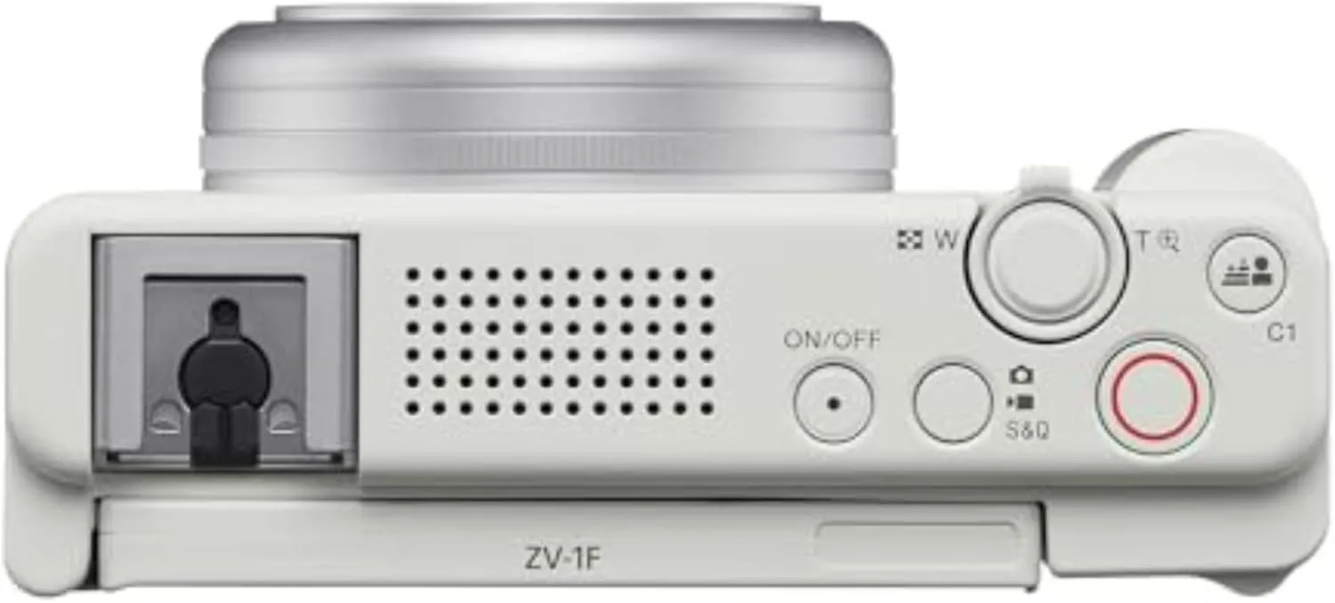 Sony ZV-1F Vlog Camera for Content Creators and Vloggers White