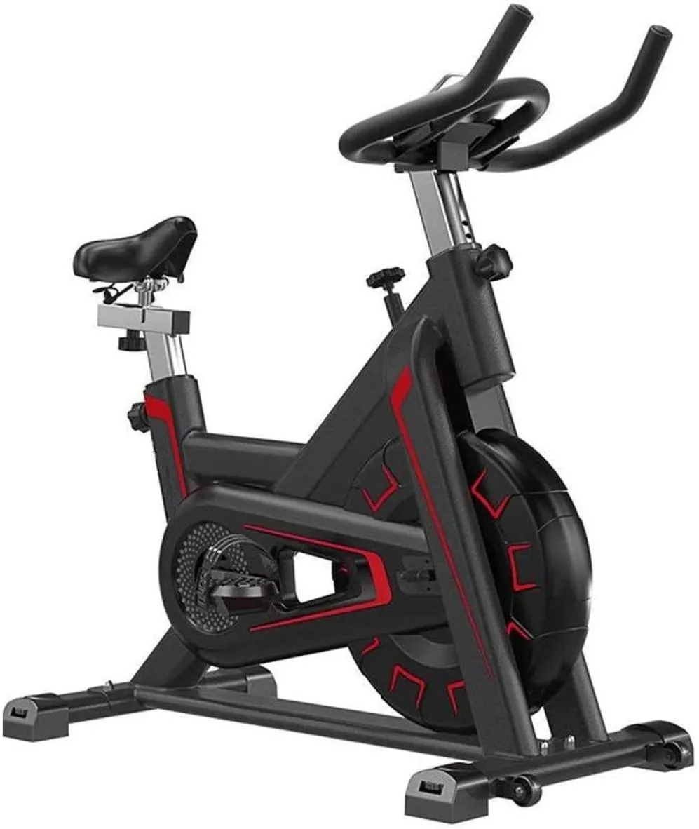 Spinning Bike Fully Wrapped Flywheel with High Safety Indoor Cycling Silent Exercise Bike Fitness Equipment with Tablet Computer Stand Exercise Machin