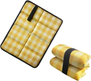 Stadium Seat Cushion Outdoor Foldable Waterproof Portable Seat Pad, Thermal Seat Pad, for Garden Stadium Hunting Camping Seat Cushion (Color : Yellow)
