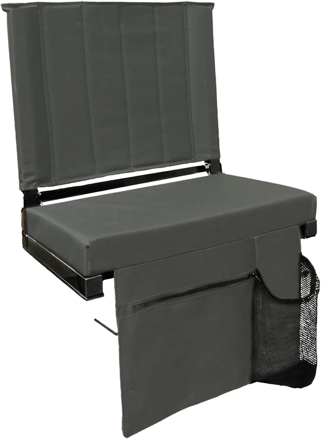 Stadium Seats for Bleachers with Back Support - Bleacher Chairs with Back and Cushion, Folding Stadium Seat Includes Shoulder Strap and Carry Handle, Storage Pockets, Cup Holder