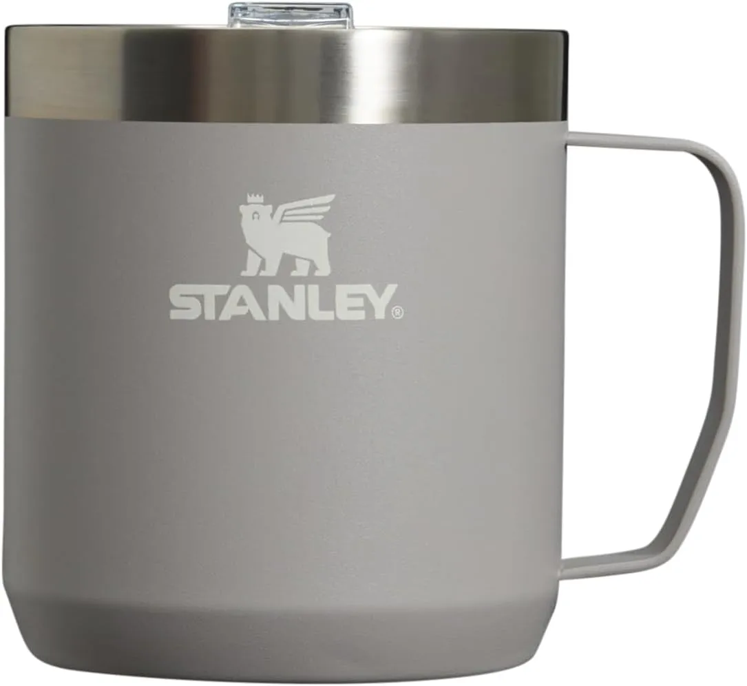 Stanley Stay-Hot Camp Mug 12 oz & 24 oz | Press Fit Drink Through Lid | Cup for Coffee, Tea and Drinks | Insulated Stainless Steel Coffee Mug | BPA-Free