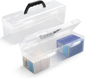 Storage Box For Toploader, Trading Card Storage Box, Card Storage Box Plastic, Playing Card Case, Large For Toploaders 200 Cards 750, Fit For Toploader and Standard Card