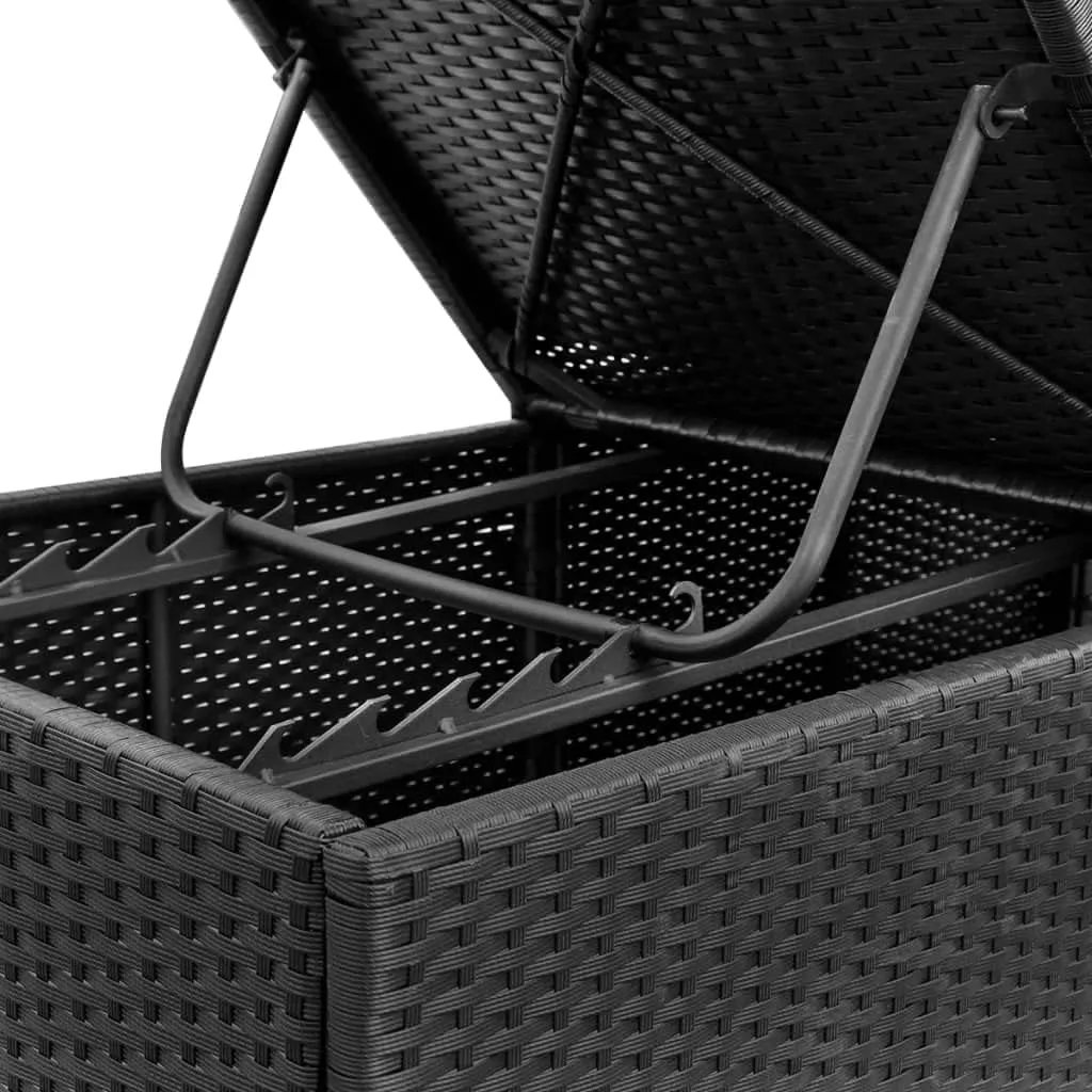 Sun Lounger with Cushion Poly Rattan BlackLuxury Sun Loungers with Adjustable Backrest and Cushioned Seat