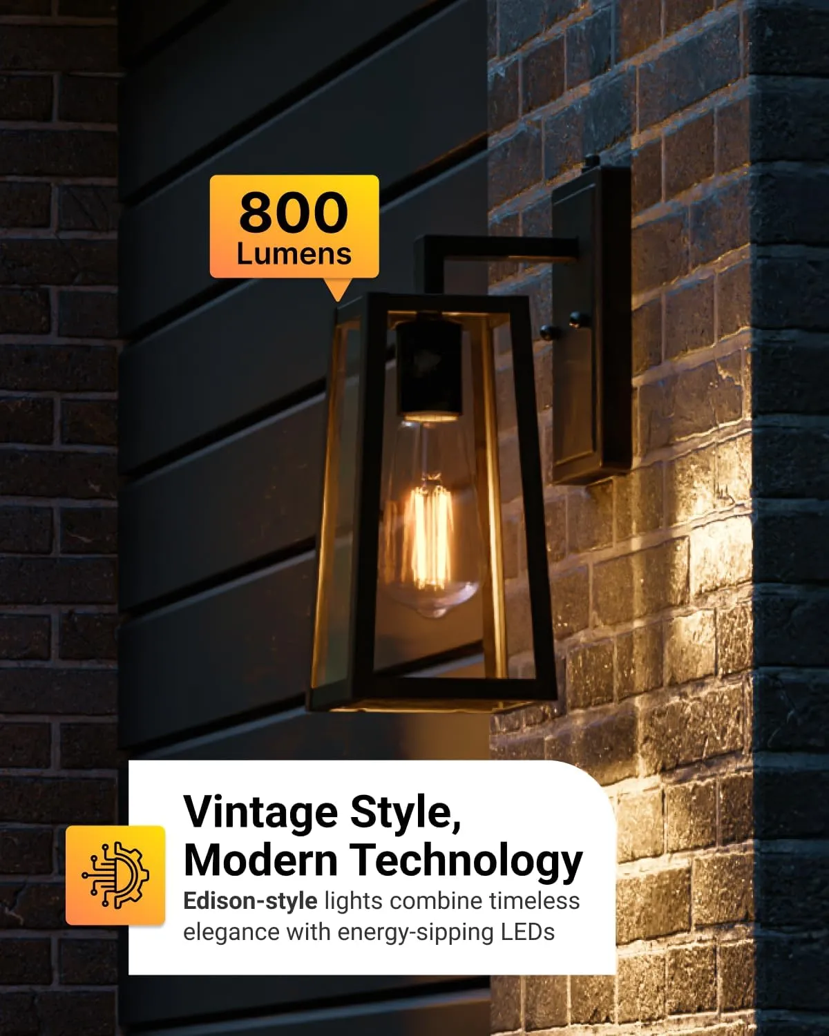 Sunco 4 Pack Dusk to Dawn Light Bulbs LED Edison 5000K Daylight, CRI90 7W Equivalent 60W, Vintage Style ST64 Extra Bright Automatic Bulb, 800 Lumens, E26 Base, Light Sensing Outdoor UL.